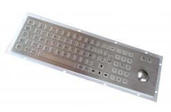 China IP65 rear panel mounted metal steel keyboard with trackball and numeric keypad supplier