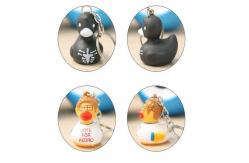 China Children Funny Mini Duck Keychains Soft PVC Eco - Friendly Material OEM / ODM supplier