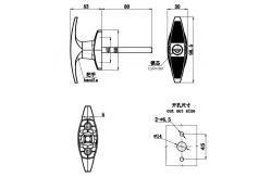 China Doorhardware T Handle Garage Door Lock Bright Chrome Plated ROHS Certificate supplier