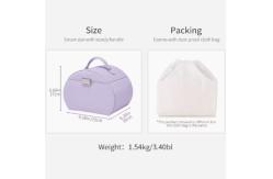 China Portable Leather Jewelry Boxes Custom Design OEM Logo With Two Stackable Layer supplier