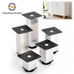 Square Stainless Steel Adjustable Furniture Riser Feet Sofa Legs TV Cabinet Feet Height Increasing Coffee Table Support Legs for sale
