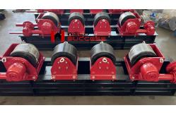 China 30 Ton Pipe Welding Rotator Turning Roller PU Heavy Duty Roller Stands supplier