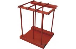 China Industrial Strength 6 Gas Cylinder Caddy Welding Bottle Rack With Hinged Retain Bar supplier