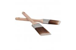 China Tapered brush,flat paint brush,synthetic paint brush with long wooden handle supplier