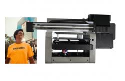 China CMYKW T Shirt Garment Fiber Cloth A3 Flatbed Printer Machine supplier