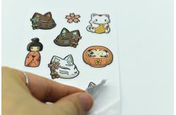 China Easy Tearing japanese style Die Cut PVC Sticker Sheets supplier