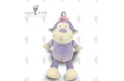 China Whimsical Cartoon Stuffed Animals 56 X 37cm Purple Plush Monkey Toy supplier