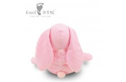 China 37 X 24cm Pink Stuffed Bunny Toy Stripe Rabbit Animal Customized supplier