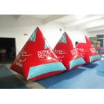 Safety Red Pyramid Inflatable Water Buoy Markers Customized Size EN14960 Approved for sale