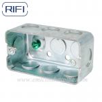 ISO Steel Metal Handy Box Silver Color With Raised Ground Screw 4x2x1-7/8 for sale