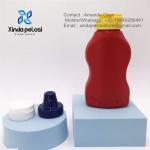 Best Price Plastic Sauce Honey Bottle With Spout Nozzle Flip Top Lid Squeeze Bottle Plastic Ketchup Caps for sale