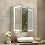 Mirrored Cabinets in Europe Cabinet Style Customized Single/Double Door LED Mirror Cabinet for sale