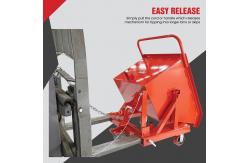 China Red Self Dumping Dumpsters 7000LBS Forklift Dump Bin Compact supplier