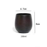 Belly Wooden Drinking Cups Customizable Engraved Logo Coffee Drinking Mugs for sale