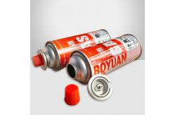 China CMYK Printing Refill Small Butane Gas Canister 220g With Valve supplier