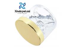 China 30ml 1 Oz Plastic Cosmetic Jars With Lids Gold  Empty Containers Biodegradable supplier