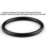 Excellent Uv Resistance PTFE Coated O Ring Featuring 300 Percent Elongation At Break and Excellent Heat Resistance Ideal for Harsh Environments for sale