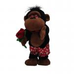 Valentines Day Plush Toys Singing Dancing Twisting Gorilla With A Rose for sale