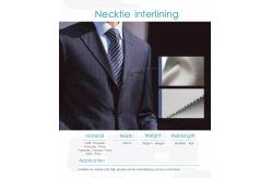 China White Polyester Tie Interlining Fabric For Silk Tie Shrink Resistant supplier