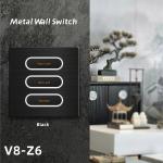 White LED Circle Plastic Push Button Wall Switch RS485 Protocol Wall Light Switch for sale