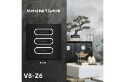 China White LED Circle Plastic Push Button Wall Switch RS485 Protocol Wall Light Switch supplier