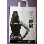 Eco-Friendly White Soft Loop Handle Stand Up Plastic Bags For Grocery for sale