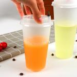 Custom Take Away Disposable Coffee Cups 700ml Plastic Juice Cup for sale