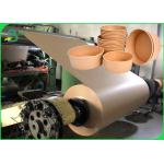 Greaseproof 275gsm / 300gsm PE coated brown Kraft Paper Roll For Takeaway bowl for sale