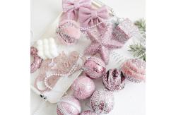 China Pink Foam Ball Christmas Tree Pendant Decoration supplier