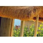 Landscaping Synthetic Thatch Roof With High Softness Flame Retardant Artificial Thatch Grass