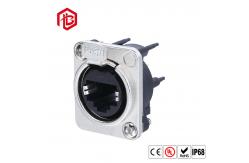 China PVC / Rubber 36V RJ45 Waterproof Connector 1.5A Ethernet Bulkhead Connector supplier
