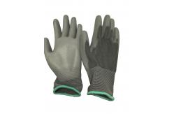 China White Polyurethane Palm Coated Anti Static Gloves Seamless Polyester Liner Glove supplier