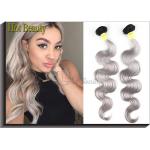Grey 26 Inch  5A Virgin Brazilian Hair Body Wave Human Hair For Braiding for sale