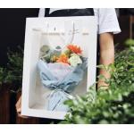 Biodegradable Takeaway Paper Bag Packaging With Window For Grocery Gift 450gsm for sale