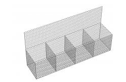 China 4x1x1m Hexagonal Galvanised Gabions 3.8mm Wall  Rust Proof Fix Stone Filling Units supplier