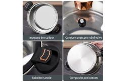 China Custom Logo 5L Double Layer Pressure Cooker Stainless Steel  With Handle supplier