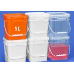 Chemical Resistance Food Grade PP Square Plastic Bucket Impact Resistant for sale