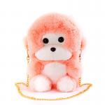 25cm Cute Plush Monkey Backpack Girl Gift Custom Plush Bag With Metal Chain for sale