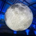 Decoration Used Giant Advertising Inflatable Moon Model With Led Light Large Inflatable Moon Balloon for sale