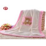 100% Polyester Knitted cute Animal  embroidery Baby Blanket China Factory Supply Blanket With Animal Heads for sale