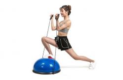 China Thickness 5MM Half Moon Exercise Ball , Fitness Stable Yoga Balance Ball supplier