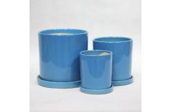 China Round Ceramic Pots Waterproof Fireproof for Plant Display supplier