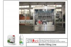 China Liquid Bottle Filling Line With Bottle Capping Machine And Double Side Labeling Machine supplier
