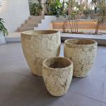 Ancient Style Hand Carved Frost Resistant Planter for Flower / Green Plant for sale