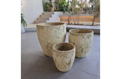 China Ancient Style Hand Carved Frost Resistant Planter for Flower / Green Plant supplier