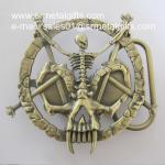 Metal Halloween skeleton pin belt buckle, Halloween day skeleton belt buckles for sale