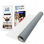 Greyback Polyester Block Out Textile roll Fabric Ideal for Exhibition Prints Roll up Banners for sale