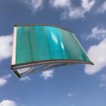 Adjustable Height Plastic Bracket Polycarbonate PC Sheet  Canopy With Noise Reduction Rain Protection