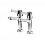 Modern Deck Mounted Dual Hole Two Handle Faucet Polished Chrome OEM for sale