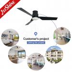 Manufacture Fan Low Profile Dimmable Led Ceiling Fan With ABS Blade Black